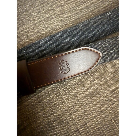 Men’s Nautica Voyage 83 Anchor Leather Stretch Belt size 38/95 - Picture 6 of 8